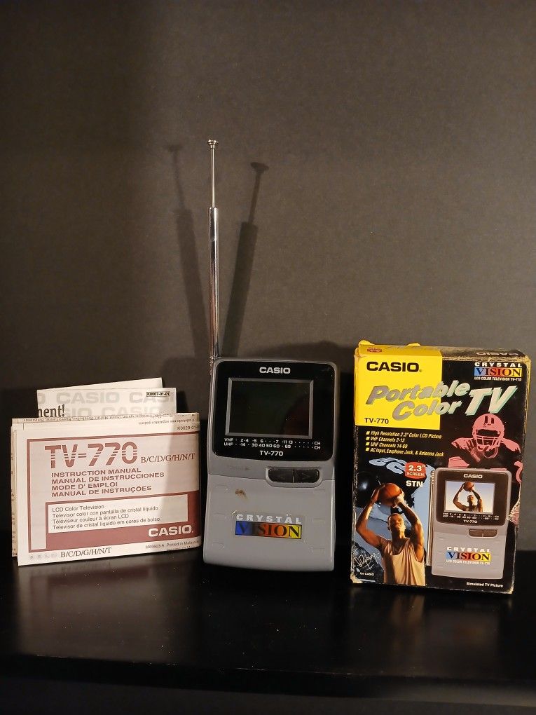 Casio Crystal Vision Handheld Color TV-770