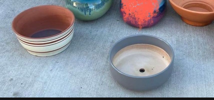 ceramic flower pots $15 each