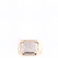 Gold Diamond Ring 10K Solid Gold 