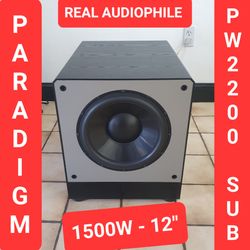 Powered Subwoofer Paradigm 12" PW-2(contact info removed) Watts - 20hz - 120hz - Audiophile - SUPERB CONDITION!