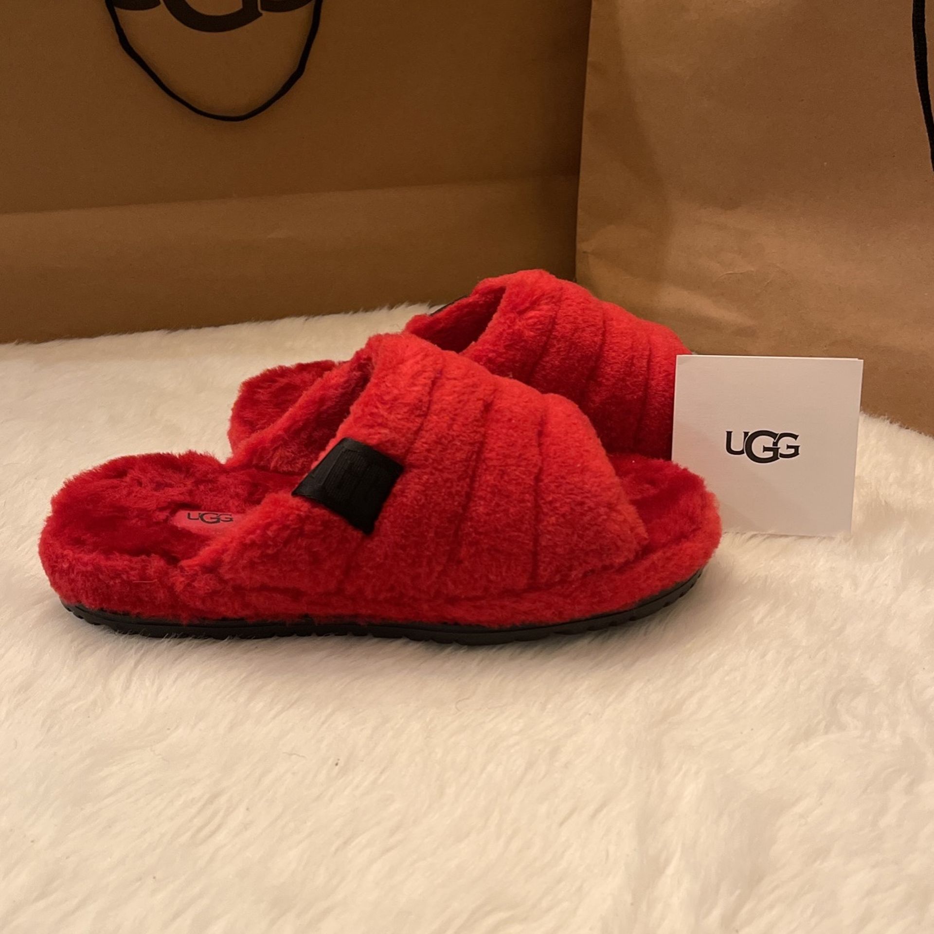 Mens Red UGG Slides UGG Scuff Samba Red Slippers - Men main image 3