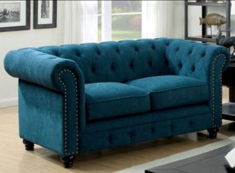 Brand New Dark Teal Super Plush Loveseat