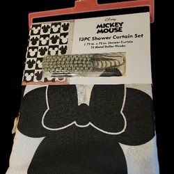 Mickey & Minnie 13pc Shower Curtain Set