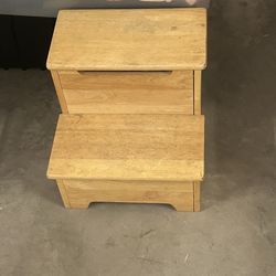 Wood Storage Step Stool
