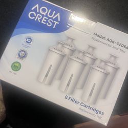 New 6 Pack Aqua Crest Water Filters 