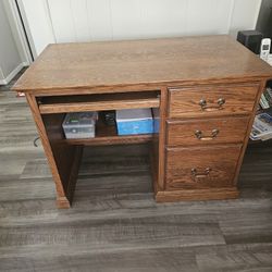 Solid Oak Computer Desk