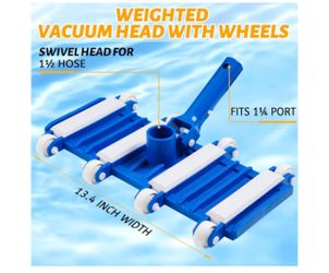 WEIGHTED VACUUM HEAD WITH WHEELS