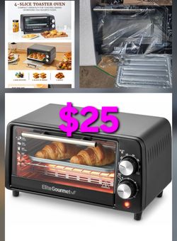 Countertop Toaster Oven, 9.5Qt / 4-Slice Capacity, Fits 8'' Pizza, 800W , mini Oven