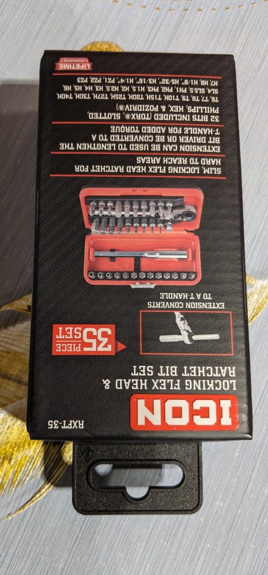 ICON Locking Flex Head Ratchet and Bit Set, 35-Piece