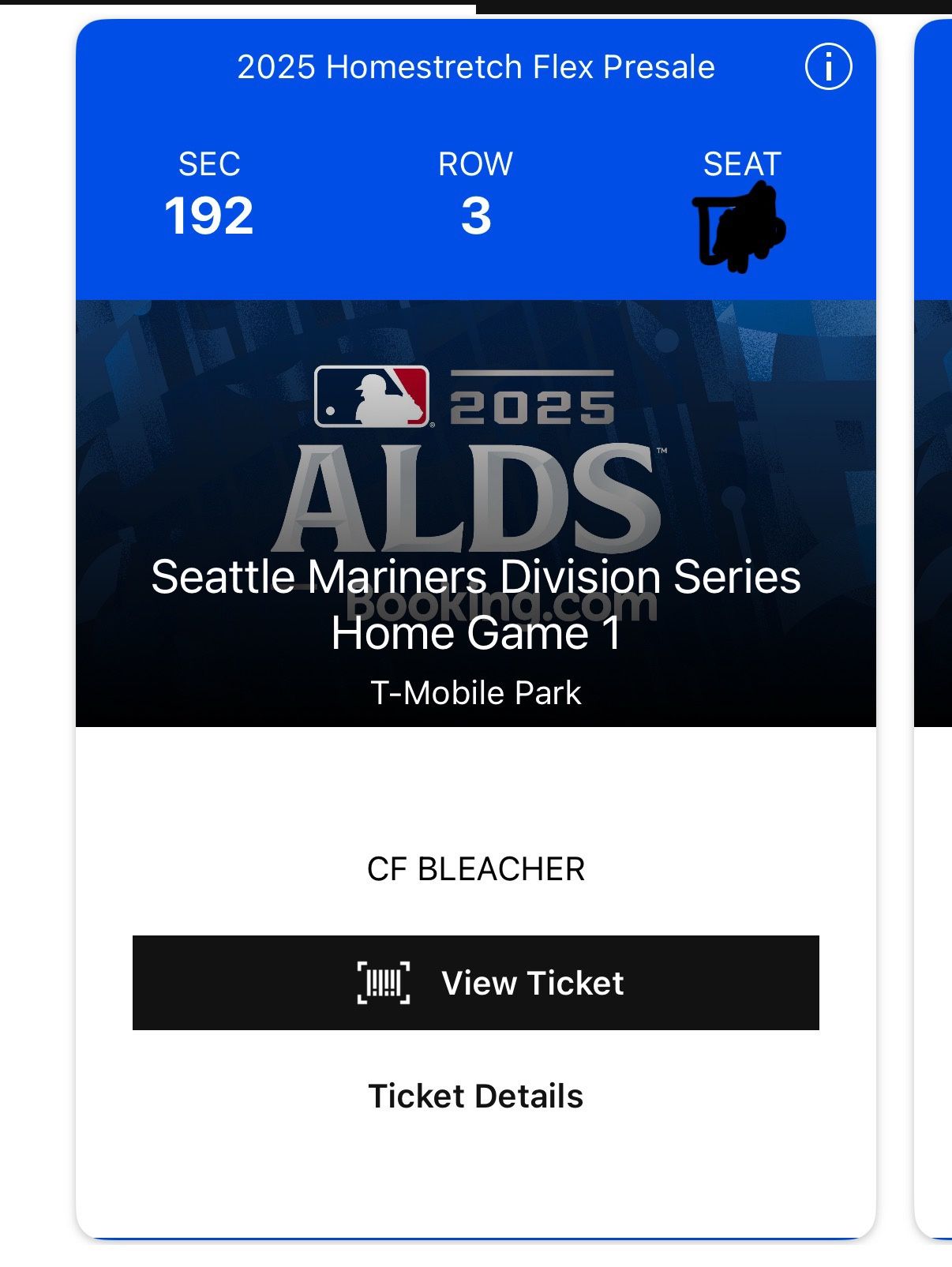 4 ALDS Mariners playoff Tickets - Saturday October 4th