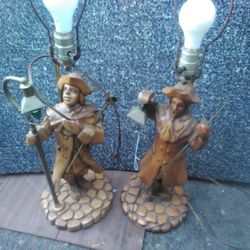Antique Benjamin Franklin And Paul Revere Lamps