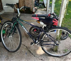 trek 720 hybrid multitrack green to purple