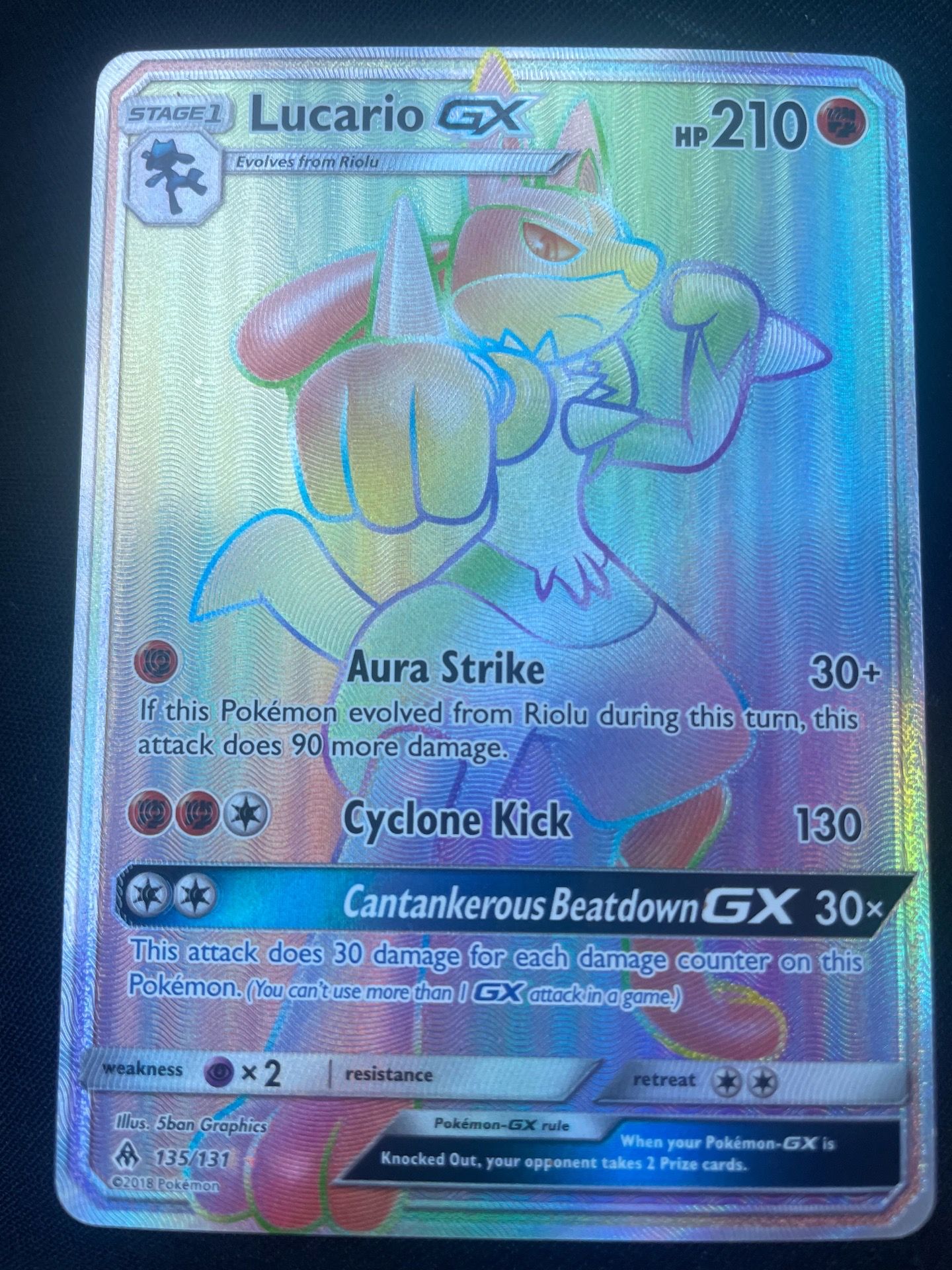 Lucario GX - Sun and Moon • Forbidden light