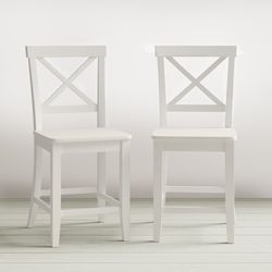 Eastern Tides Blanc X Back Counter Stool (Set of 2)