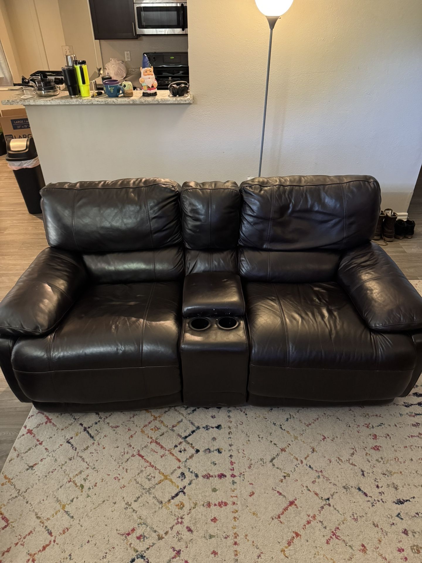 Double recliner couch