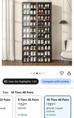 Shoe rack organizer ( 10 tiers/ 40 pairs)