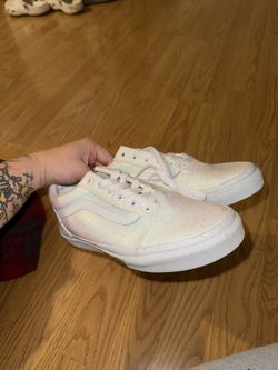 Never worn Sparkly White Vans