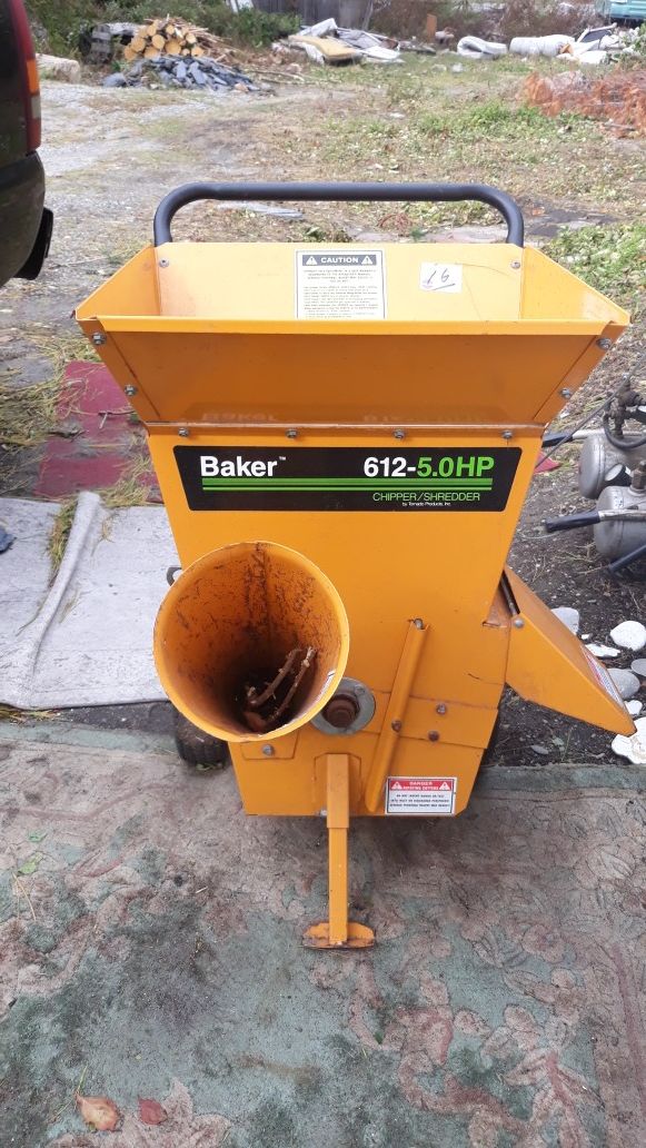 Baker 5hp chipper/shredder for Sale in Portsmouth, RI OfferUp