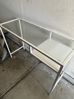 IKEA Cute White Glass Desk !!
