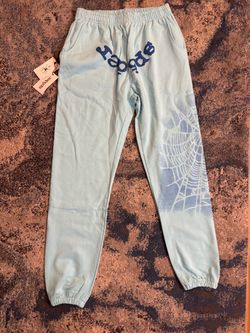 Sp5der Light Blue Sweatpants with Tags