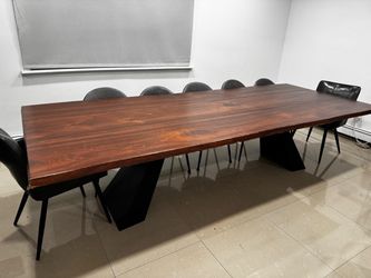 Italian made solid wood table approx 120 in