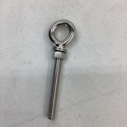 Fully Threaded Marine Stainless Steel 1/2'' x 4'' Turned Eye Bolt Nut