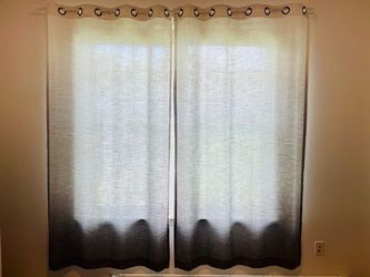 Grey ombré curtain WITH bird rod