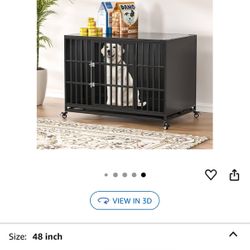 48 Inch Heavy Duty Dog Crate, Self-Locking
