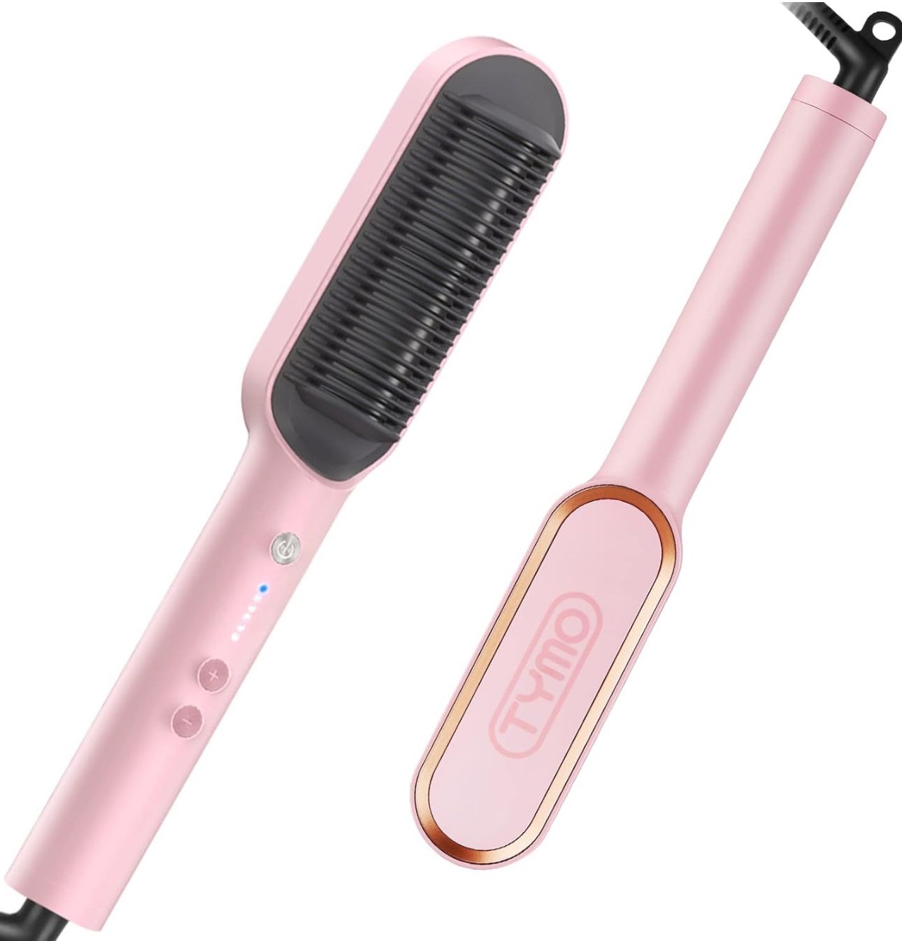 TYMO Hair Straightener Brush, Hair Straightening Comb for Women with 5 Temp 20s Fast Heating & Anti-Scald