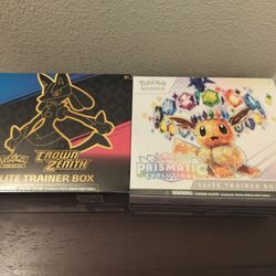 Crown Zenith And Prismatic Evolutions Elite Trainer Box 