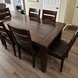 Dark Wood Dinning Set