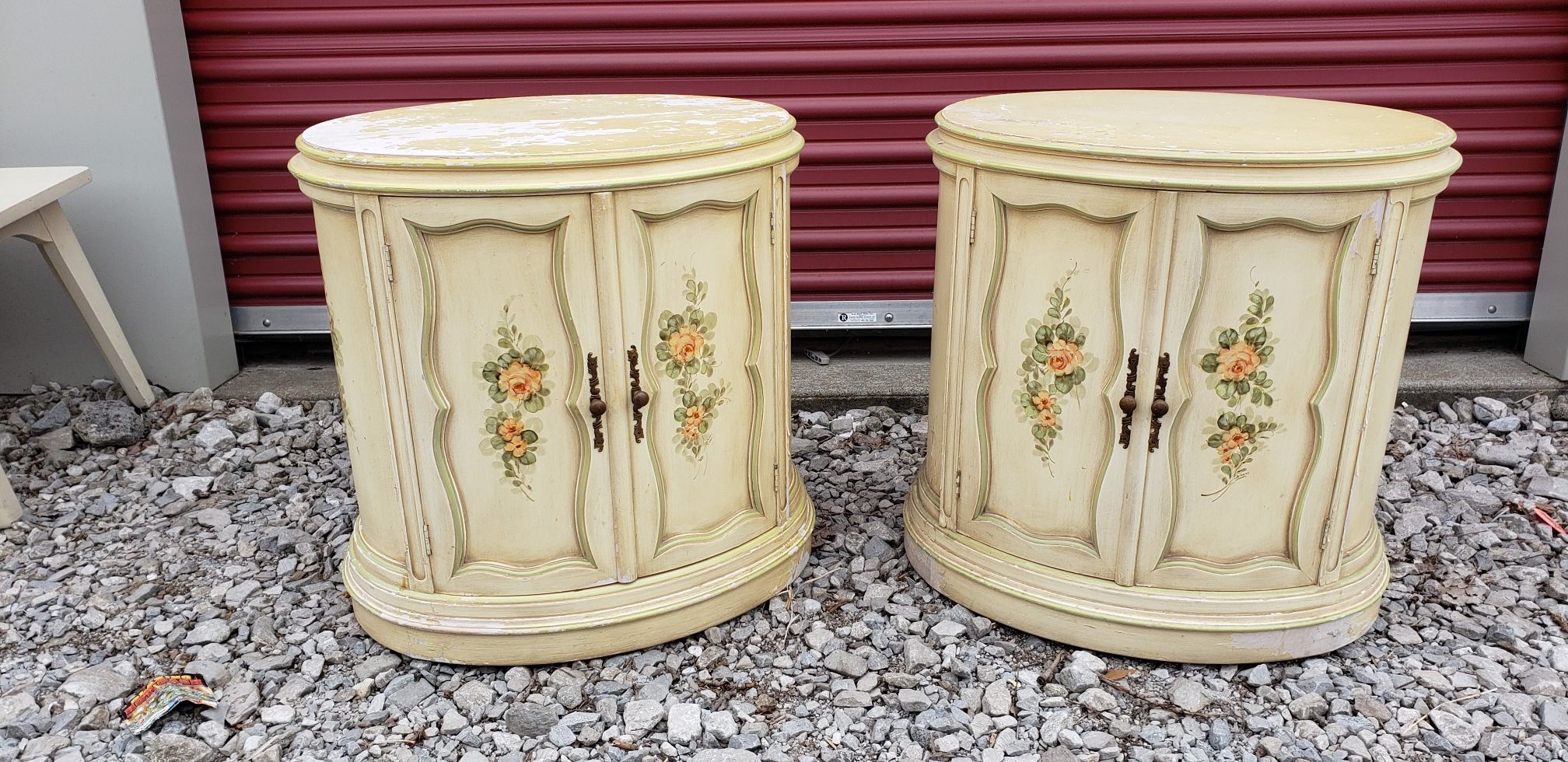 Vintage Oval Nightstands