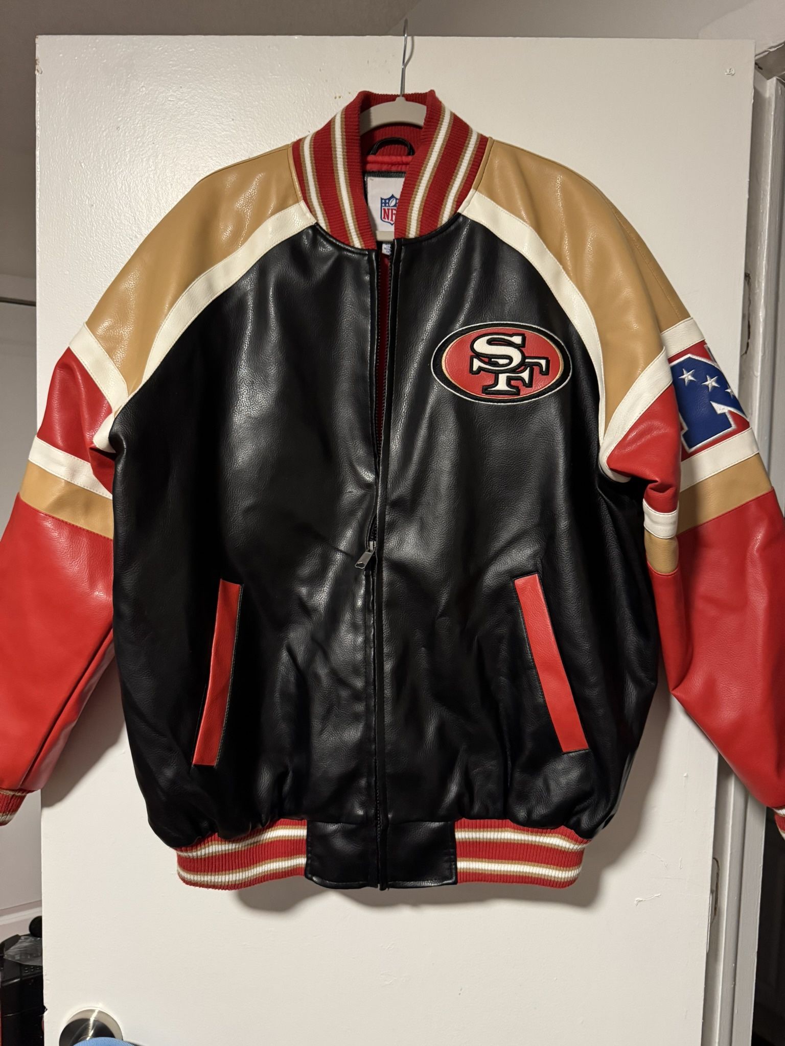 Men’s leather like San Francisco 49ers jacket