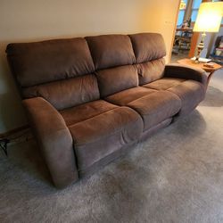 Microsuede Sofa - Electric Reclining