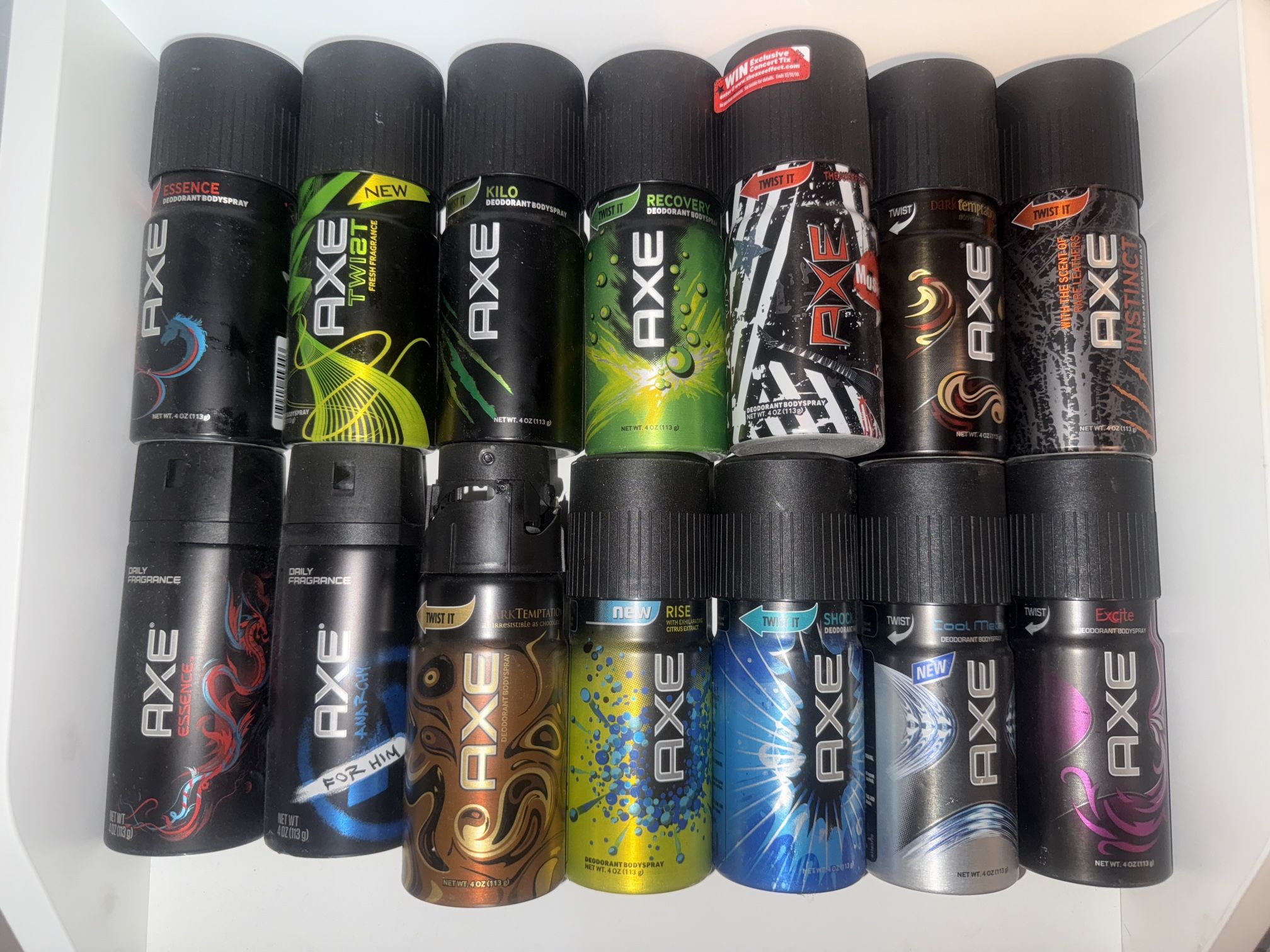 Old Vintage Collection Of Body Axe Spray