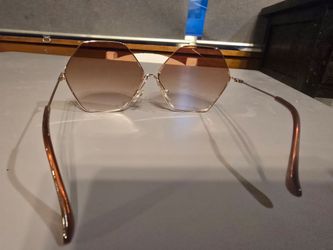 Women's Oversized Hexagon Sunglasses - Gold Frame / Gradient Lens
