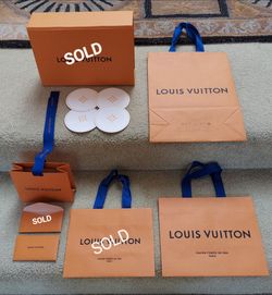 Authentic Louis Vuitton Shopping Bags, Coasters, Card Envelopes $5-$40