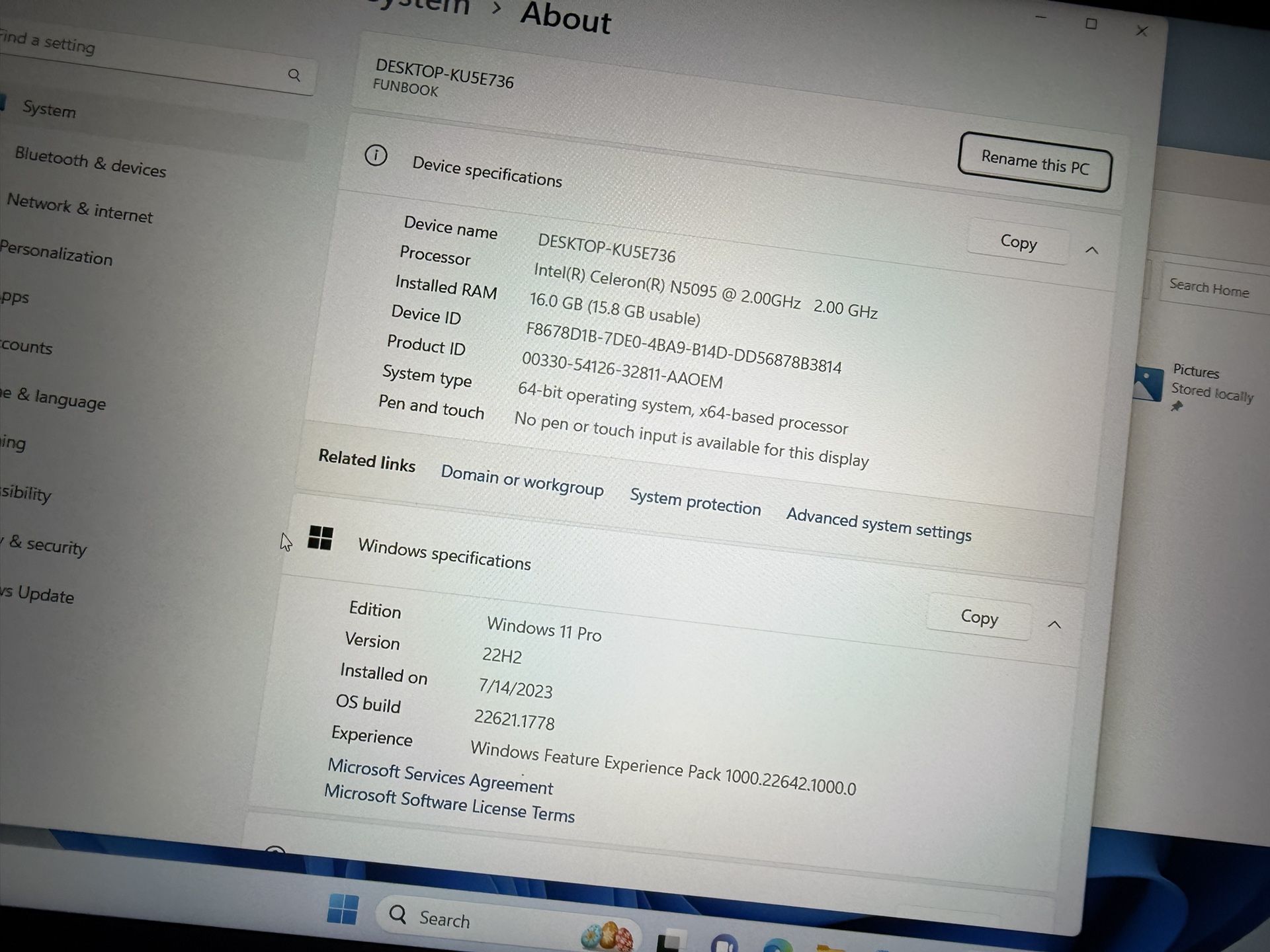 16” Laptop