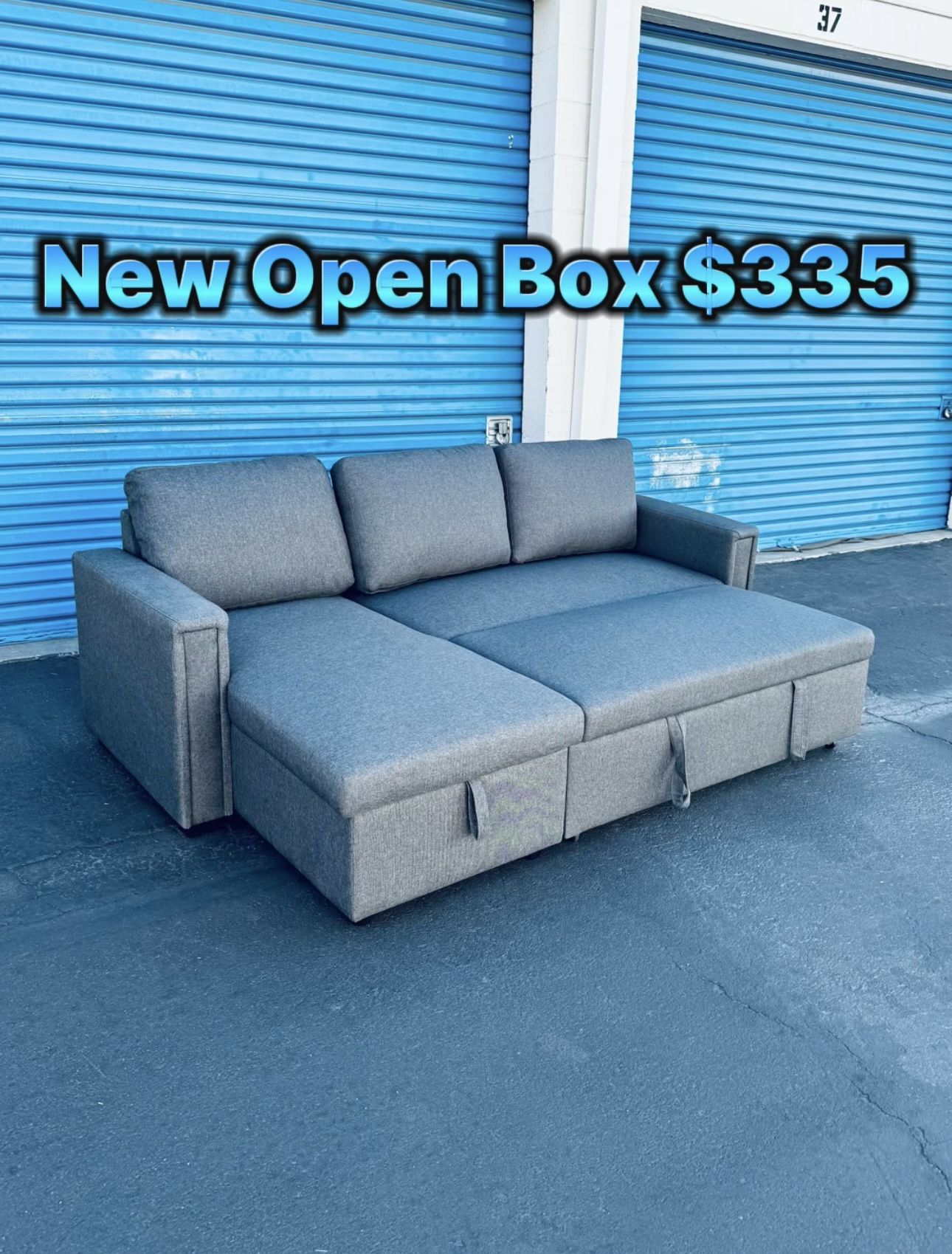 New Open Box Sofa Bed Couch ποΈ Reversible Lβ
Storage Underneath β
Pull Out Bed β