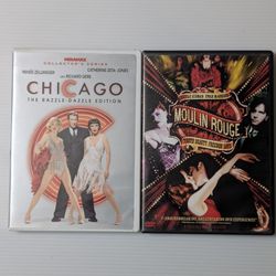 Moulin Rouge + Chicago DVD Musical Bundle – Used, Nicole Kidman, Renée Zellweger