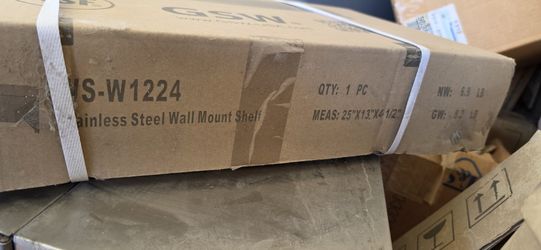 GSW Stainless Steel Wall Mount Shelf 12 x 24 - WS-W1224 - Commercial - New in Box