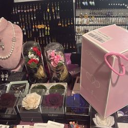 Brand New Personalized Custom DIY Ring or Photo Eternal Flower with Light and Glass Cover Rose Gift for Women,Artificial Flower Rose Light Up Rose in 