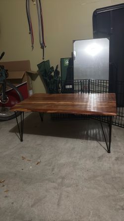 Wood and Iron Coffee Table