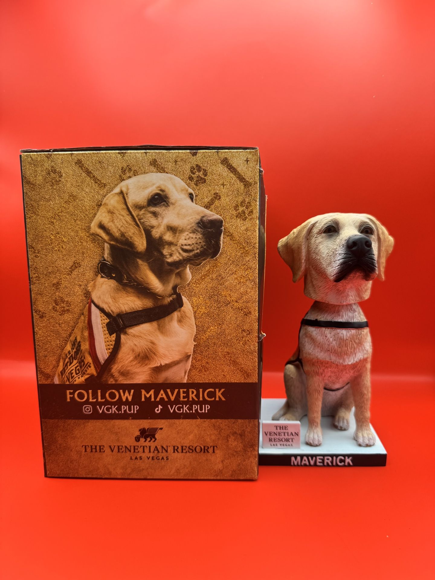 Vegas Golden Knights Maverick K9 Team Dog Bobblehead NIB Game Of 11/17/24 SGA