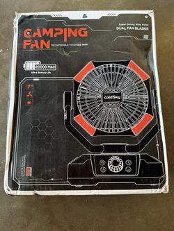 Rechargeable Camping Fan with Light & Remote – Powerful Portable Fan