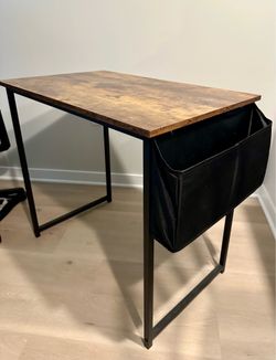 Desk with side attached organizer