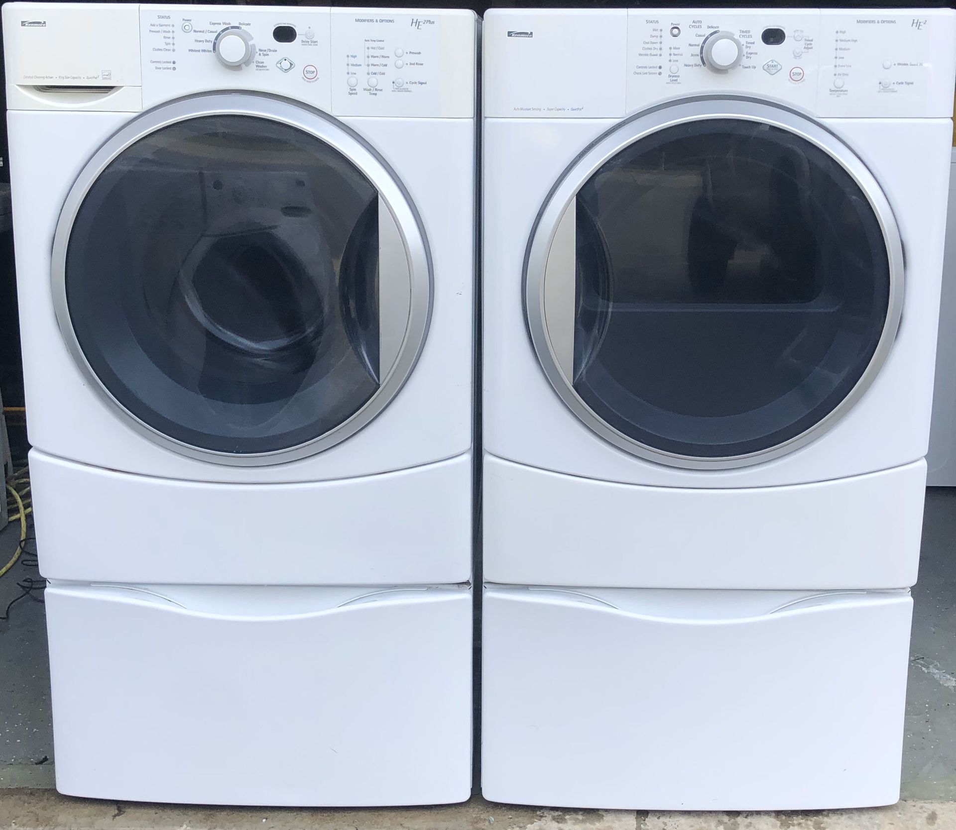 Kenmore HE2 plus matching washer and dryer set ( delivery available)