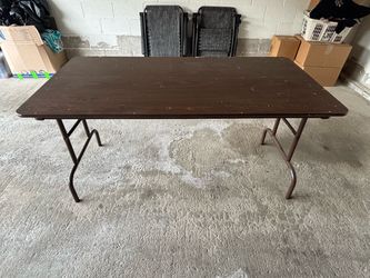 Folding Table with Metal Legs