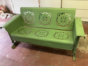 rocking metal bench, pickup only