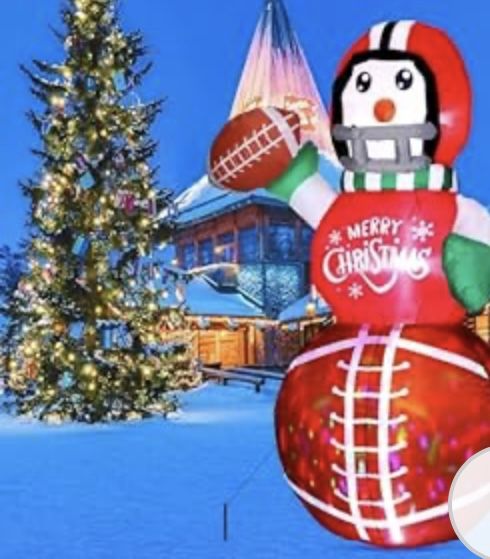 NEW Christmas 6FT LED Football Snowman Airblown Inflatable